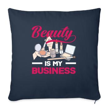 Drôle de maquillage maquilleur artiste cadeau - Housse de coussin décorative 45 x 45 cm - bleu marine - Devant