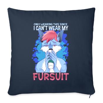 Only wearing this since I can't wear my fursuit - Sofa pillowcase 17,3'' x 17,3'' (45 x 45 cm) - navy - Front