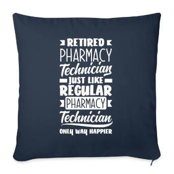 Retired Pharmacy Technician - Sofa pillowcase 17,3'' x 17,3'' (45 x 45 cm) - navy - Front