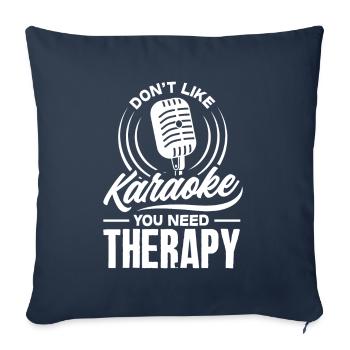 Chanteur de karaoké Chanteur de karaoké Musique - Housse de coussin décorative 45 x 45 cm - bleu marine - Devant
