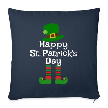 Accessoires de la Saint-Patrick Irlande Shamrock décoration - Housse de coussin décorative 45 x 45 cm - bleu marine - Devant