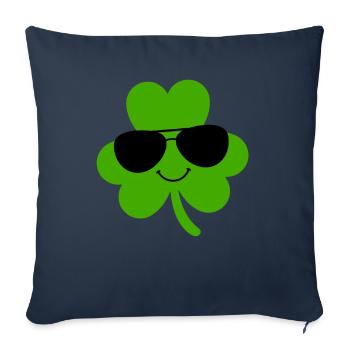 Accessoires de la Saint-Patrick Irlande Shamrock décoration - Housse de coussin décorative 45 x 45 cm - bleu marine - Devant