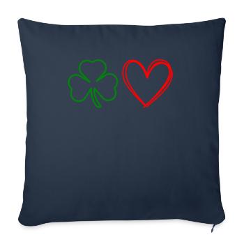 Accessoires de la Saint-Patrick Irlande Shamrock décoration - Housse de coussin décorative 45 x 45 cm - bleu marine - Devant