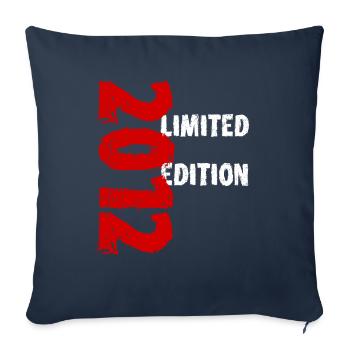 2012 Édition Limitée Anniversaire Cadeau Femme Mari - Housse de coussin décorative 45 x 45 cm - bleu marine - Devant