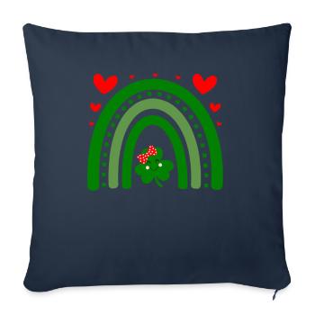 Accessoires de la Saint-Patrick Irlande Shamrock décoration - Housse de coussin décorative 45 x 45 cm - bleu marine - Devant
