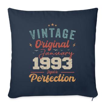 January 1993 Legend for 31 years - Sofa pillowcase 17,3'' x 17,3'' (45 x 45 cm) - navy - Front