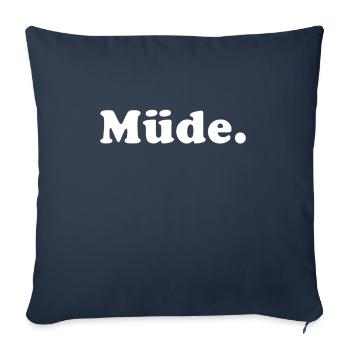 Tired Pajamas Tired Sleep Relax Chill Funny Saying - Sofa pillowcase 17,3'' x 17,3'' (45 x 45 cm) - navy - Front
