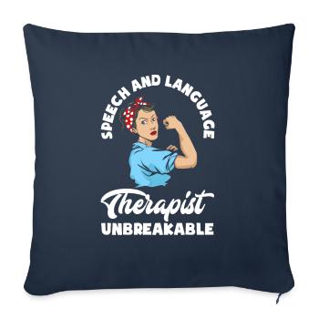Speech therapist, speech therapist, speech therapist - Sofa pillowcase 17,3'' x 17,3'' (45 x 45 cm) - navy - Front