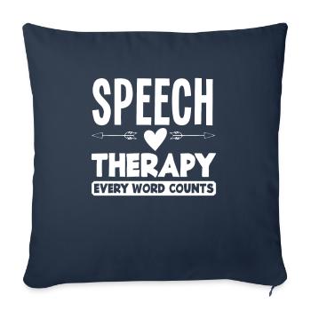 Speech therapist, speech therapist, speech therapist - Sofa pillowcase 17,3'' x 17,3'' (45 x 45 cm) - navy - Front