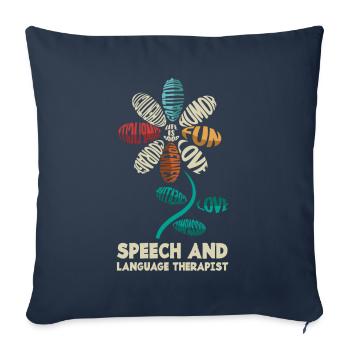 Speech therapist, speech therapist, speech therapist - Sofa pillowcase 17,3'' x 17,3'' (45 x 45 cm) - navy - Front