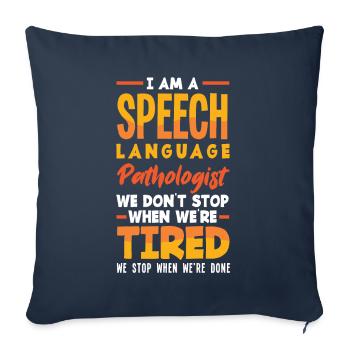 Speech therapist, speech therapist, speech therapist - Sofa pillowcase 17,3'' x 17,3'' (45 x 45 cm) - navy - Front