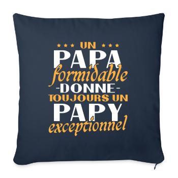 A Terrific Dad Grandpa Exceptional Gift - Sofa pillowcase 17,3'' x 17,3'' (45 x 45 cm) - navy - Front