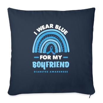 T1D Diabetes Typ 1 Diabetiker Geschenk - Sofakissenbezug 45 x 45 cm - Navy - Vorne