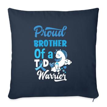 T1D Diabetes Type 1 Diabetic Gift - Sofa pillowcase 17,3'' x 17,3'' (45 x 45 cm) - navy - Front