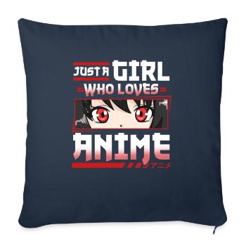 Just A Girl Who Loves Anime Cosplay Girls Costume - Sofa pillowcase 17,3'' x 17,3'' (45 x 45 cm) - navy - Front