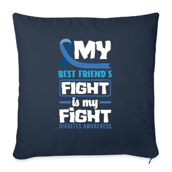 T1D Diabetes Type 1 Diabetic Gift - Sofa pillowcase 17,3'' x 17,3'' (45 x 45 cm) - navy - Front