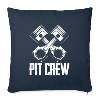 Cadeau de course de voiture drôle de course automobile - Housse de coussin décorative 45 x 45 cm - bleu marine - Devant