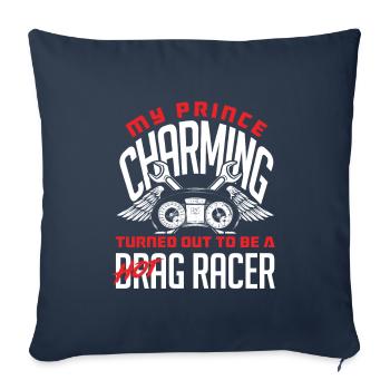 Cadeau de course de voiture drôle de course automobile - Housse de coussin décorative 45 x 45 cm - bleu marine - Devant
