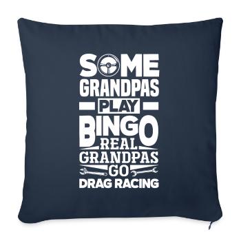 Cadeau de course de voiture drôle de course automobile - Housse de coussin décorative 45 x 45 cm - bleu marine - Devant