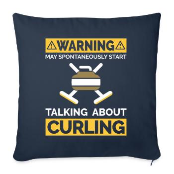 Spontaneously start talking about Curling - Sofa pillowcase 17,3'' x 17,3'' (45 x 45 cm) - navy - Front