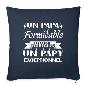 Terrific Dad Gives an Exceptional Grandpa - Sofa pillowcase 17,3'' x 17,3'' (45 x 45 cm) - navy - Front