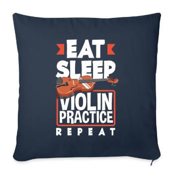 Violon Violon Violoniste Joueur de violon - Housse de coussin décorative 45 x 45 cm - bleu marine - Devant