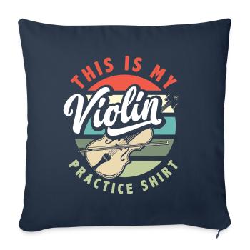 Violon Violon Violoniste Joueur de violon - Housse de coussin décorative 45 x 45 cm - bleu marine - Devant