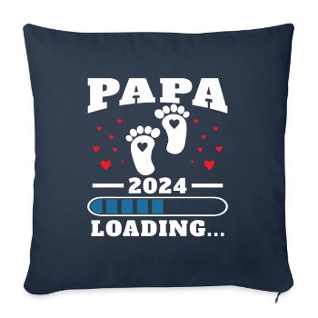Dad 2024 Funny Father's Day Gift Pregnant - Sofa pillowcase 17,3'' x 17,3'' (45 x 45 cm) - navy - Front
