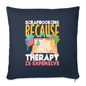 memory book scrapbook scrapbook - Sofa pillowcase 17,3'' x 17,3'' (45 x 45 cm) - navy - Front