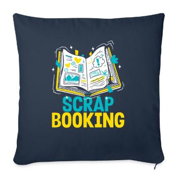 Memory Book, Scrapbook, Scrapbook, Scrapbook, Scrapbook - Sofa pillowcase 17,3'' x 17,3'' (45 x 45 cm) - navy - Front