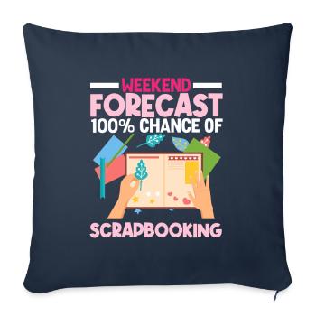 Memory Book, Scrapbook, Scrapbook, Scrapbook, Scrapbook - Sofa pillowcase 17,3'' x 17,3'' (45 x 45 cm) - navy - Front