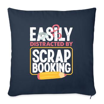 Memory Book, Scrapbook, Scrapbook, Scrapbook, Scrapbook - Sofa pillowcase 17,3'' x 17,3'' (45 x 45 cm) - navy - Front