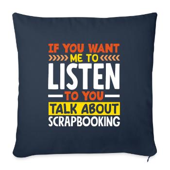 Memory Book, Scrapbook, Scrapbook, Scrapbook, Scrapbook - Sofa pillowcase 17,3'' x 17,3'' (45 x 45 cm) - navy - Front