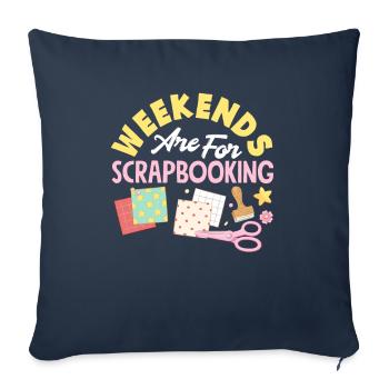 Memory Book, Scrapbook, Scrapbook, Scrapbook, Scrapbook - Sofa pillowcase 17,3'' x 17,3'' (45 x 45 cm) - navy - Front