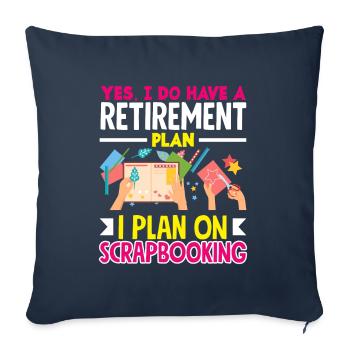Memory Book, Scrapbook, Scrapbook, Scrapbook, Scrapbook - Sofa pillowcase 17,3'' x 17,3'' (45 x 45 cm) - navy - Front