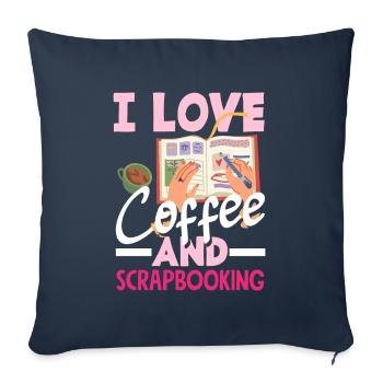 Memory Book, Scrapbook, Scrapbook, Scrapbook, Scrapbook - Sofa pillowcase 17,3'' x 17,3'' (45 x 45 cm) - navy - Front