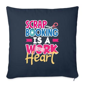 Memory Book, Scrapbook, Scrapbook, Scrapbook, Scrapbook - Sofa pillowcase 17,3'' x 17,3'' (45 x 45 cm) - navy - Front