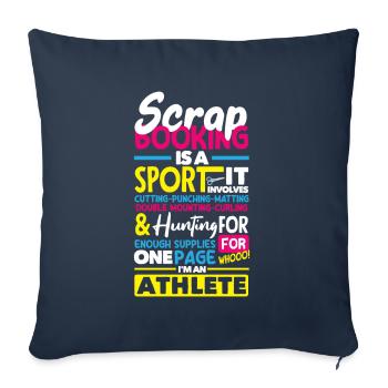 Memory Book, Scrapbook, Scrapbook, Scrapbook, Scrapbook - Sofa pillowcase 17,3'' x 17,3'' (45 x 45 cm) - navy - Front