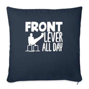 Entraînement de callisthénie Entraînement de remise en forme - Housse de coussin décorative 45 x 45 cm - bleu marine - Devant