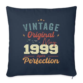 Mai 1999 Geburtstag Mai 1999 Geschenk Mai 1999 - Sofakissenbezug 45 x 45 cm - Navy - Vorne