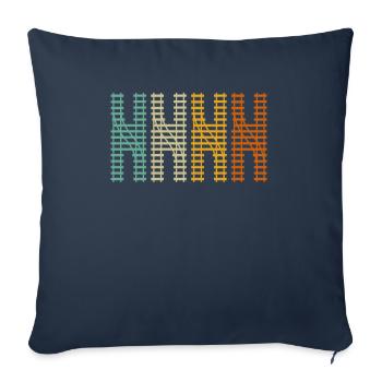 Drôle de Train amant Trains Locomotive cadeau - Housse de coussin décorative 45 x 45 cm - bleu marine - Devant
