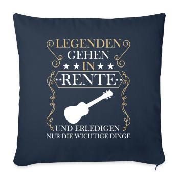 Rentner Rente Rentenbeginn Ukulele - Sofakissenbezug 45 x 45 cm - Navy - Vorne