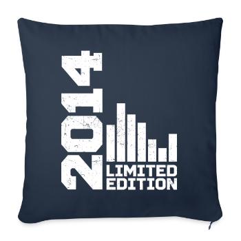 Vintage 2014 Geburtstagsgeschenk 2014 Baujahr 2014 - Sofakissenbezug 45 x 45 cm - Navy - Vorne