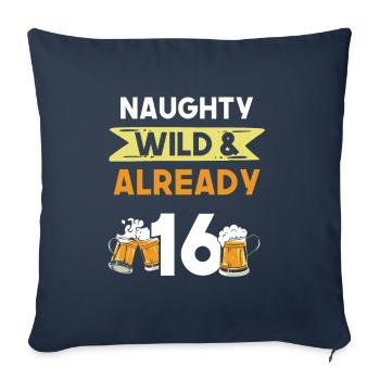 16 Jahre Geburtstag Bier Biertrinker - Sofakissenbezug 45 x 45 cm - Navy - Vorne
