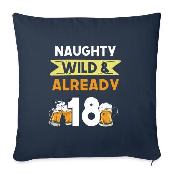 18 Jahre Geburtstag Bier Biertrinker - Sofakissenbezug 45 x 45 cm - Navy - Vorne