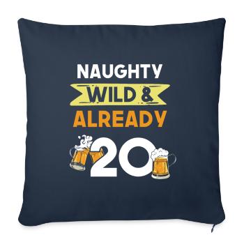 Geschenk 20 Jahre Geburtstag Bier Biertrinker - Sofakissenbezug 45 x 45 cm - Navy - Vorne