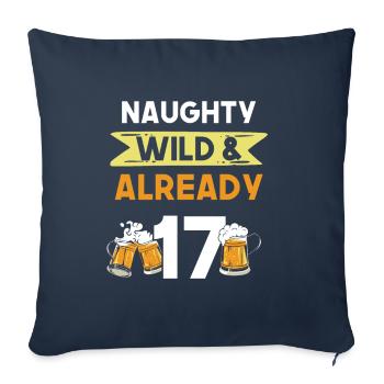 17 Jahre Geburtstag Bier Biertrinker - Sofakissenbezug 45 x 45 cm - Navy - Vorne