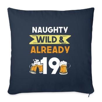 19 Jahre Geburtstag Bier Biertrinker - Sofakissenbezug 45 x 45 cm - Navy - Vorne