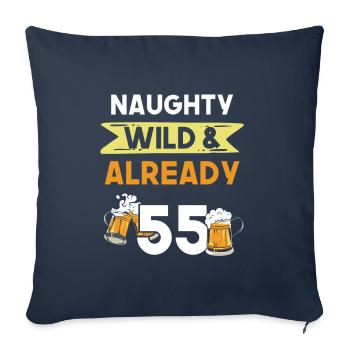 Geschenk 55 Jahre Geburtstag Bier Biertrinker - Sofakissenbezug 45 x 45 cm - Navy - Vorne