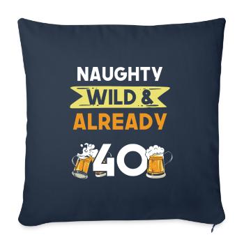 Geschenk 40 Jahre Geburtstag Bier Biertrinker - Sofakissenbezug 45 x 45 cm - Navy - Vorne